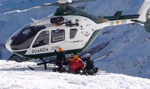 Una pareja de esquiadores de montaña rescatados en la Brecha de Rolando (Ordesa)