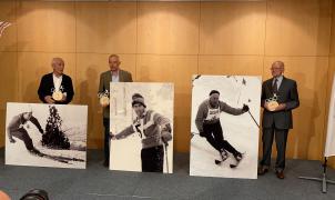 Homenaje olímpico a Lluís Molné, Lluís Viu y Francesc Viladomat, pioneros del esquí andorrano