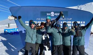 Lucas Eguibar consigue su primer podio en la Copa del Mundo SBX de Les Deux Alpes