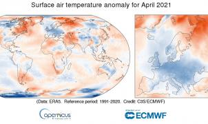 Europa registra el abril más frío desde 2003