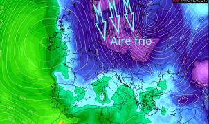 Anticiclón frío en España y llegada de una ola de aire frío Polar al centro de Europa 