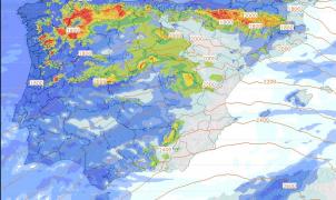 Situación borrascosa con nevadas y vientos, domingo mejora