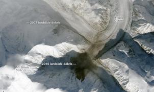 El Observatorio de la Tierra de la NASA capta una gran Avalancha en el Yukón