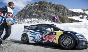 El campeón Svindal y la estrella del WRC Mikkelsen vuelan en un épico descenso por la nieve