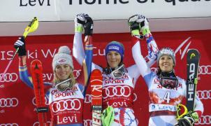 Petra Vlhova supera a Mikaela Shiffrin en el slalom de Levi