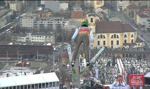 Prevc gana en Innsbruck y se convierte en el favorito para ganar los Cuatro Trampolines