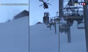 Rescatados casi un centenar de esquiadores colgados en un telesilla de Serre Chevalier