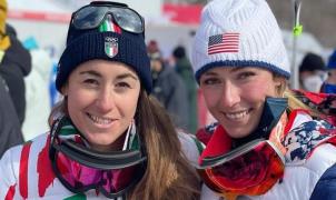 Espíritu de campeonas: Goggia presta los esquís a Shiffrin con el mensaje: "Vuela Mika, tú puedes"