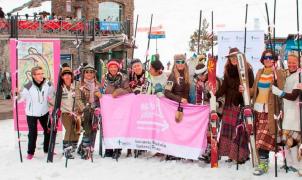 Las chicas telemarkeras del "Rikitaum" abanderan las Carreras Vintage y contra el Cánder de Mama de Sierra Nevada  