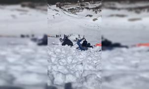 Un grupo de esquiadores provoca una 'slushalanche' en las pistas de Mammoth