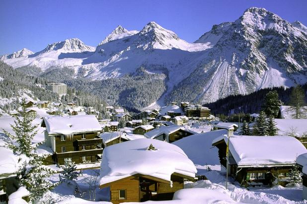Una buena imagen de Arosa en los Grisones suizos.