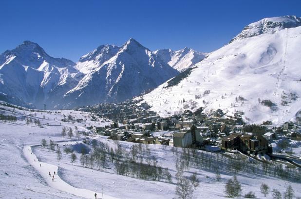Imagen de la estación francesa de les 2 Alpes en el departamento de Isere
