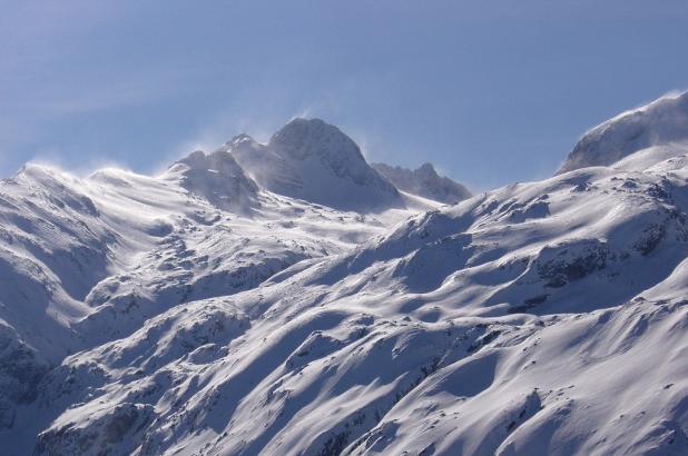 Panorama de el dominio esquiable de Les Sybelles