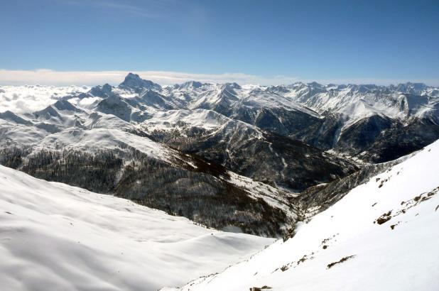 Hermoso paisaje en Monviso