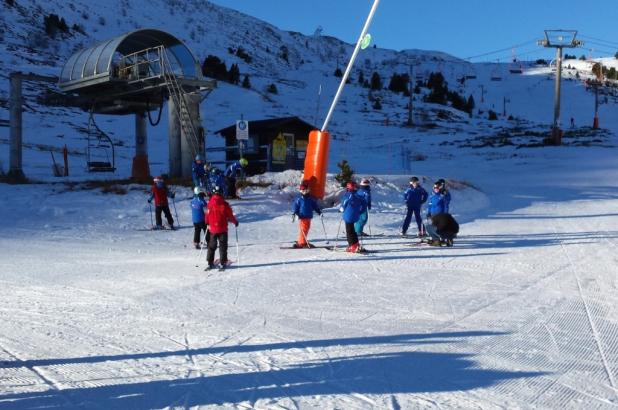 A punto para los entrenos del Ski Club de Porté, en Porté Puymorens