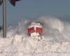 Espectacular vídeo de un tren cortando la nieve a toda velocidad por el este de Canadá