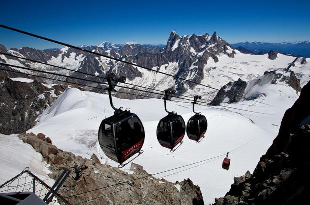 Atrapadas 110 personas en el "Telehuevo" del Mont-Blanc a 3500 m de altitud