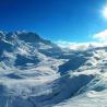 Magníficas montañas nevadas en Les Arcs