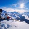 Maravilloso panorama de esquí en St.Moritz, Suiza