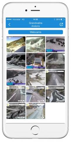 Captura App Snowcheck webcams