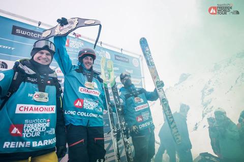 Podio esquí masculino FWT 2015 Chamonix-Mont Blanc
