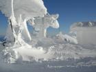 Aspecto de la nieve acumulada en Alto Campoo en sus remontes