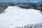 Imagen del Passo dello Stelvio el día 27 de junio del 2013, percto estado de la nieve