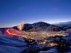 Imagen nocturna de Sun Valley Ski en Idaho