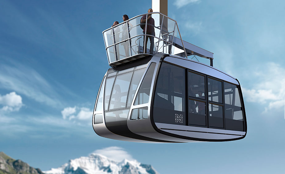 Nuevo telecabina con balcón a cielo abierto en el dominio suizo de Jungfrau