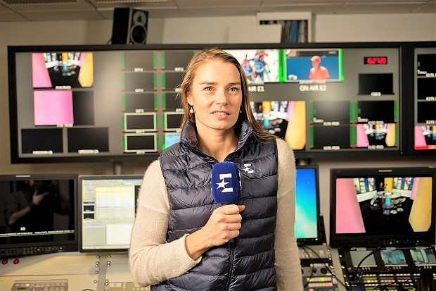 La esquiadora eslovena Tina Maze ficha por la cadena de televisión Eurosport. Foto cedida por Eurosport