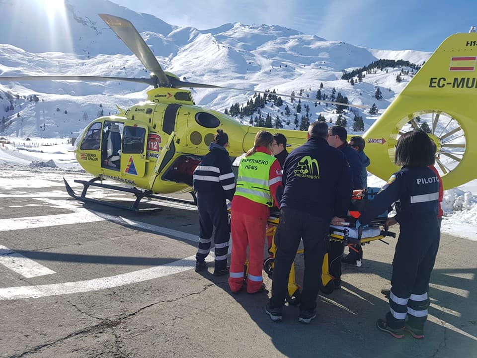 Herido un esquiador por una avalancha en el pico Cibollés, en Benasque