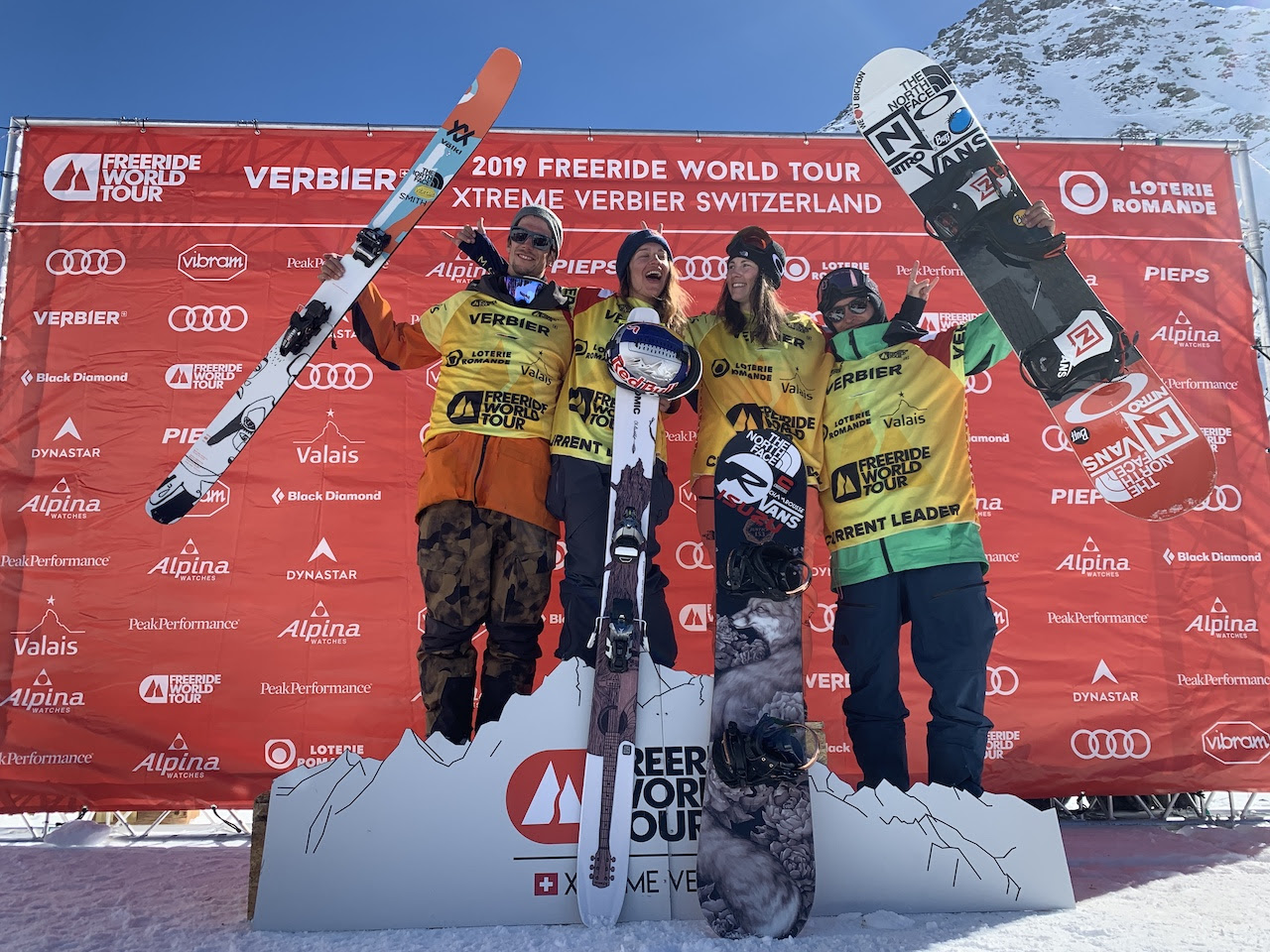 Italianos y franceses, campeones del mundo en esquí y snowboard del Freeride World Tour 2019