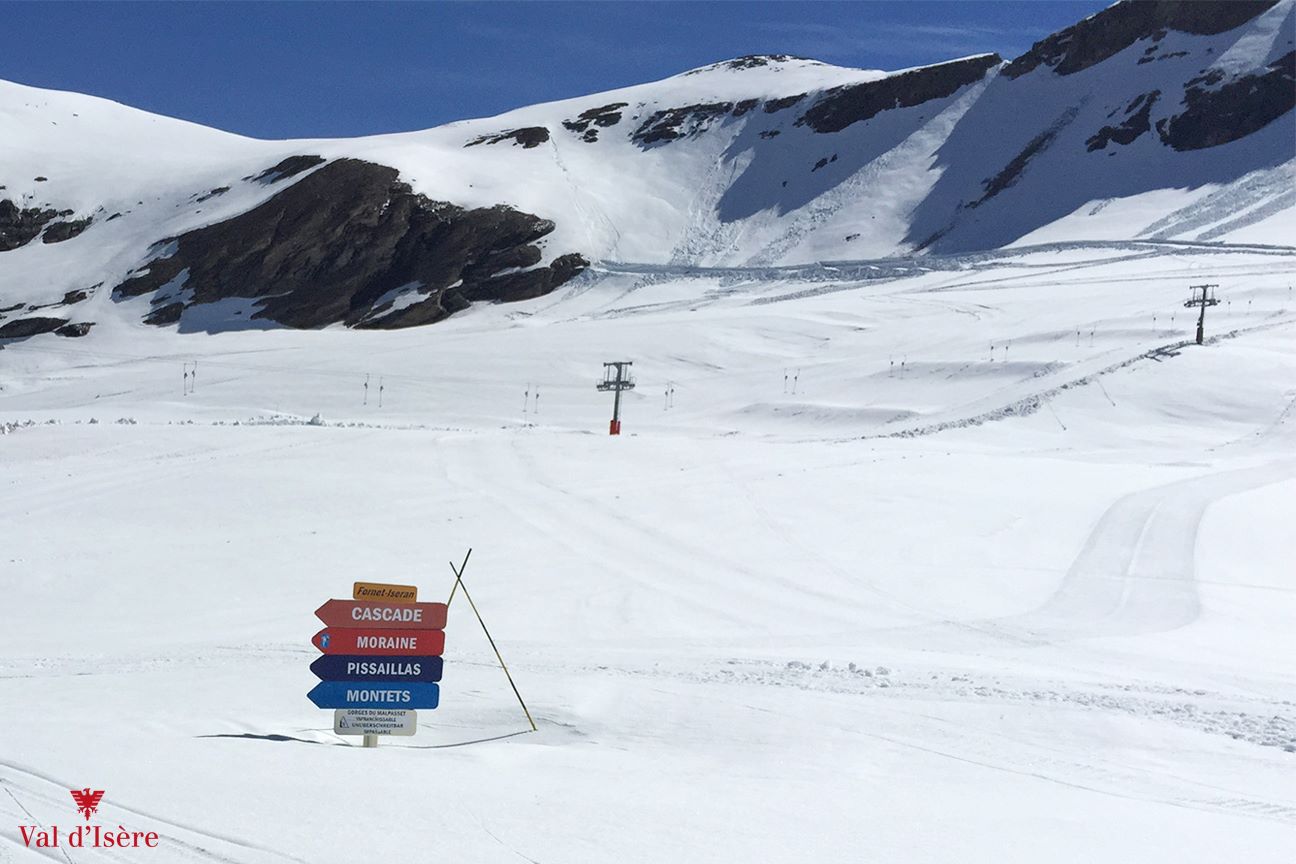 Val d'Isère presenta hasta dos metros de nieve en el Glaciar de Pissaillas 