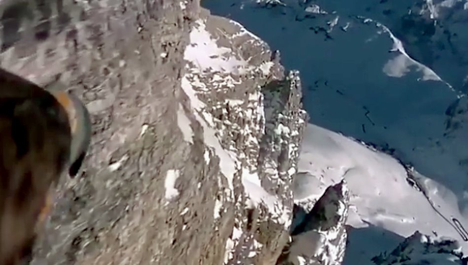 El vídeo inverosímil de un águila sobrevolando los Alpes con una GoPro