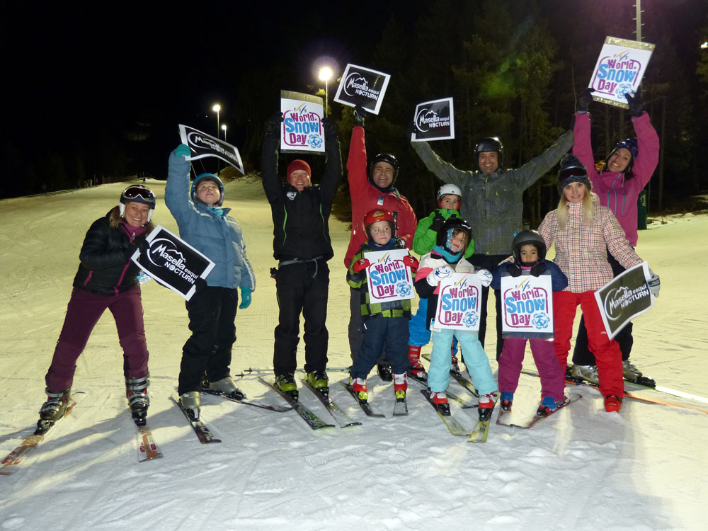 Masella celebra el World Snow Day con esquí nocturno gratis para niños y debutantes